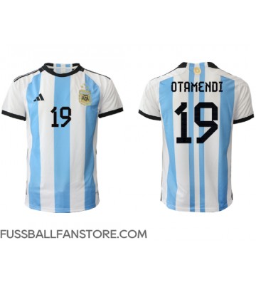 Argentinien Nicolas Otamendi #19 Replik Heimtrikot WM 2022 Kurzarm
